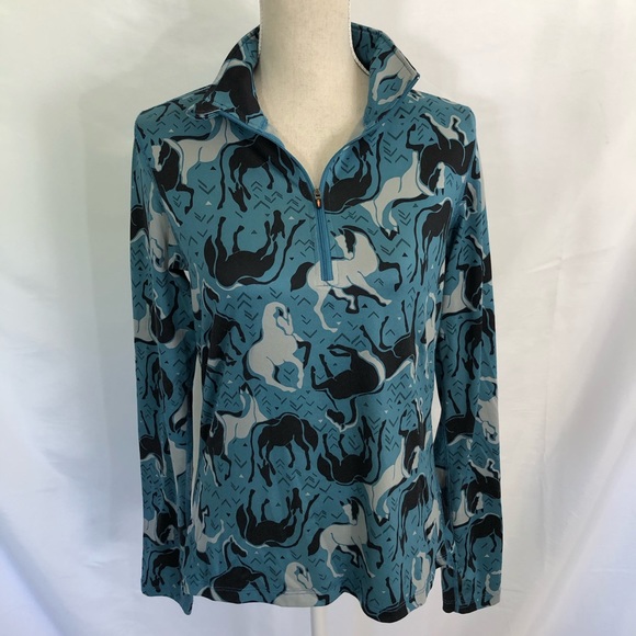 Kerrits Equestrian Horse Sense Zip Riding Shirt M - Picture 2 of 6